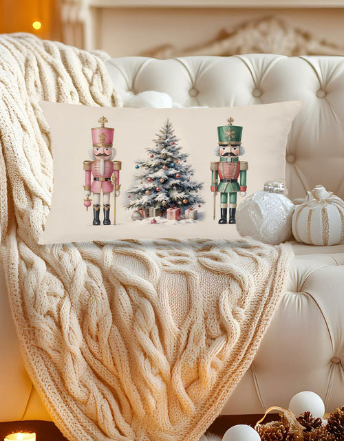 Load image into Gallery viewer, LUKIPOM Christmas Tree Lumbar Pillow Cover 20x12 Green 1 Count
