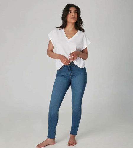 Alexa-STB High-Rise Skinny Jeans Stone Blue Size 29