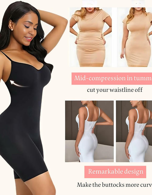 Load image into Gallery viewer, Reatowrol Seamless Tummy Control Bodysuit Body Shaper Black Size S
