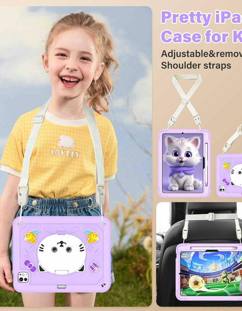 Load image into Gallery viewer, TOMORRY iPad Pro 11 Inch Case 2024 M4 5th Gen Purple with Screen Protector
