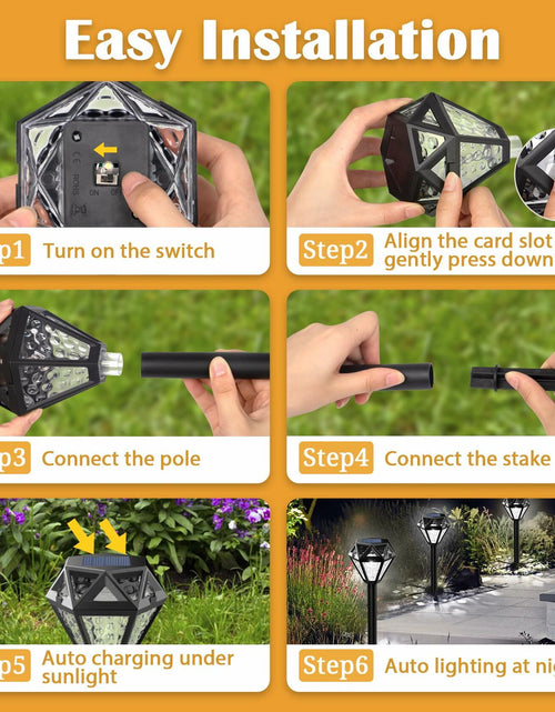 Load image into Gallery viewer, Ouddy Decor Solar Outdoor Waterproof LED Garden Lights Cool White 4 Pack
