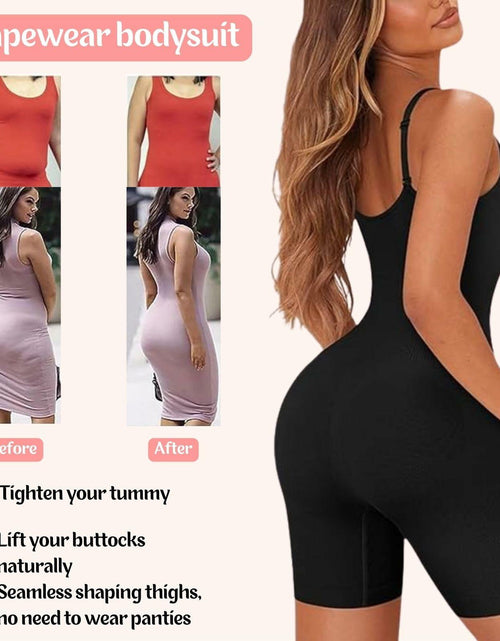 Load image into Gallery viewer, Reatowrol Seamless Tummy Control Bodysuit Body Shaper Black Size S
