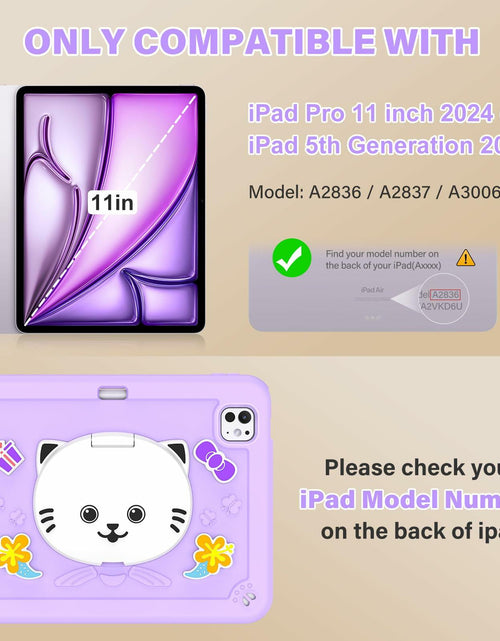 Load image into Gallery viewer, TOMORRY iPad Pro 11 Inch Case 2024 M4 5th Gen Purple with Screen Protector
