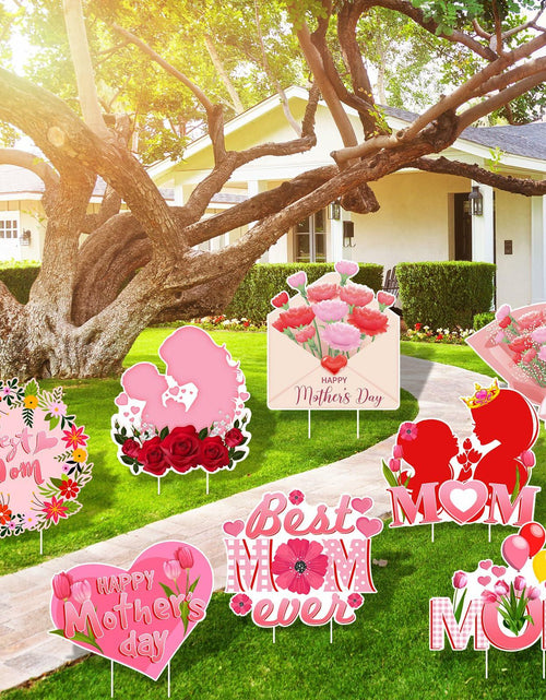 Load image into Gallery viewer, Arosche Mothers Day Yard Signs 8pcs with Stakes Outdoor Party Decorations
