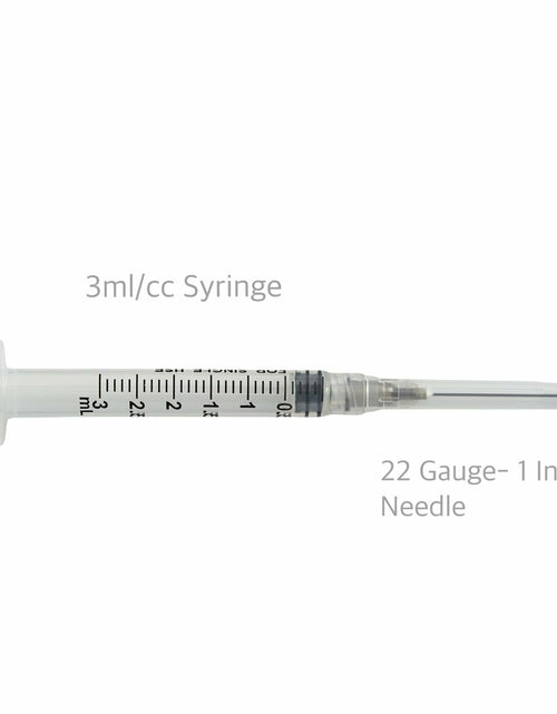 Load image into Gallery viewer, BB06/25 Generic 3ml 22G 1" Luer Lock Disposable Syringes 100 Count
