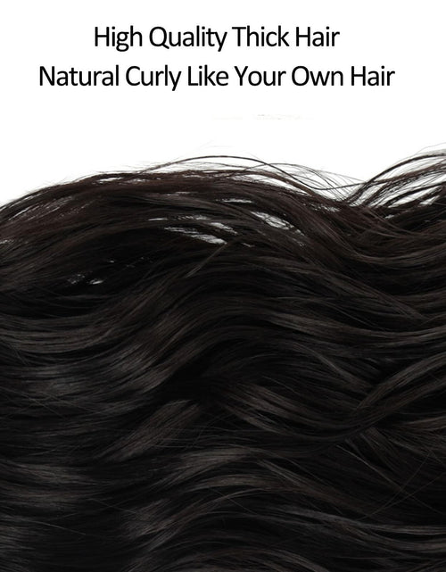 Load image into Gallery viewer, BHF 20in Wavy Clip In Synthetic Hair Extensions Full Head 6pcs Dark Brown
