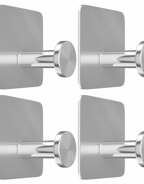 Load image into Gallery viewer, ACNISM Heavy Duty Waterproof Adhesive Hooks Stainless Steel 4 Pack Silver
