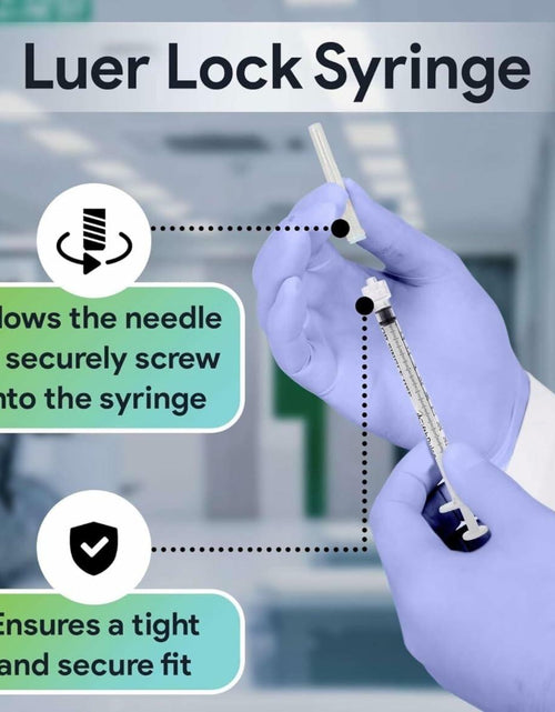 Load image into Gallery viewer, BB06/25 Generic 3ml 22G 1" Luer Lock Disposable Syringes 100 Count
