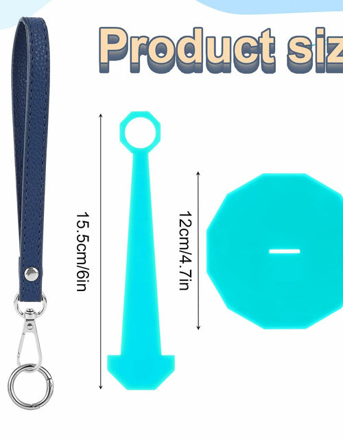 Load image into Gallery viewer, PortableWrist Yarn Holder Leather Wristband Acrylic Spinner Light Green
