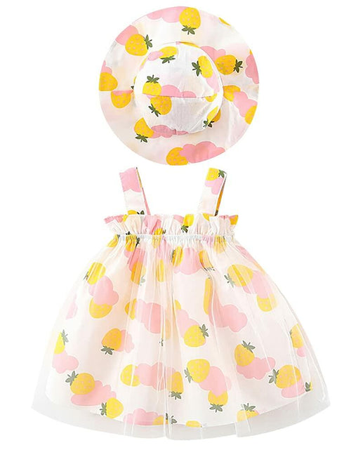 Load image into Gallery viewer, Baby Girls Strawberry Tutu Dress Mesh Pink Outfit Set Size 12-18 Months
