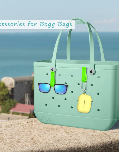 Load image into Gallery viewer, 2Piece Hook Holder Accessories for Bogg Bags Neon Green Insert Charm Key Mask

