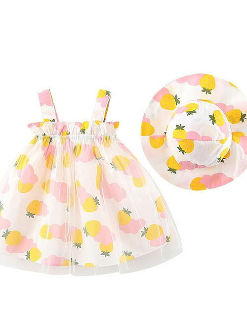 Load image into Gallery viewer, Baby Girls Strawberry Tutu Dress Mesh Pink Outfit Set Size 12-18 Months
