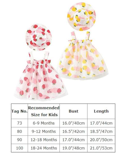 Load image into Gallery viewer, Baby Girls Strawberry Tutu Dress Mesh Pink Outfit Set Size 12-18 Months
