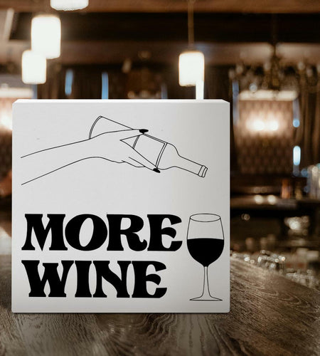Bar Desk Decor Wooden Box Sign Wine Lover Gifts Home Kitchen Dining Room