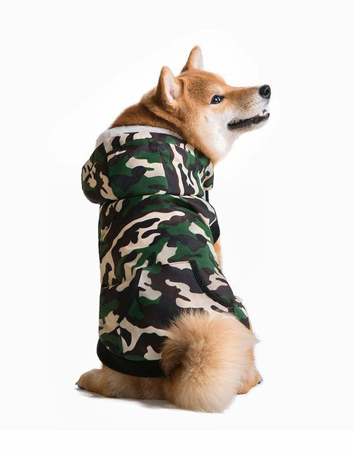 Load image into Gallery viewer, Miaododo Windproof Fleece Lined Dog Jacket Camouflage Size 5XL
