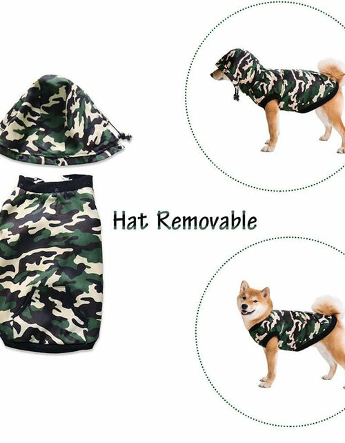 Load image into Gallery viewer, Miaododo Windproof Fleece Lined Dog Jacket Camouflage Size 5XL
