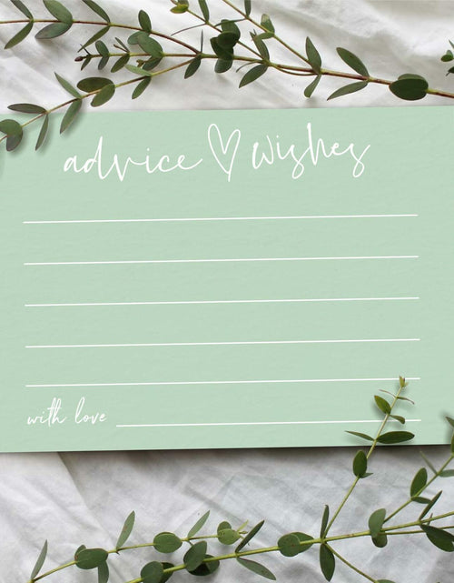 Load image into Gallery viewer, Qoamp Wedding Advice Cards 4x6 Inches 30pcs White Minimalist Bridal Shower
