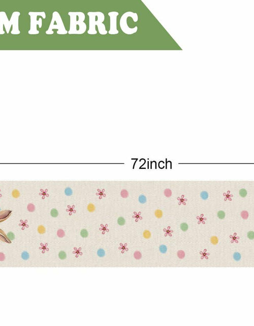 Load image into Gallery viewer, QIONG MENG Easter Table Runner Bunny Eggs Basket Flowers 13x72 Inch
