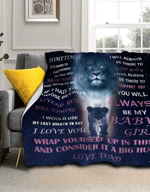 Load image into Gallery viewer, Yutrrpe Daughter Gift Blanket from Dad Lightweight Flannel for Bed &amp; Sofa 60X50
