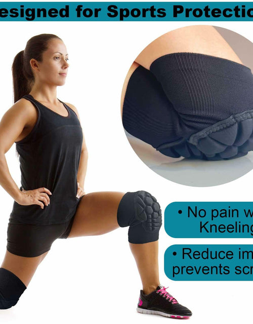 Load image into Gallery viewer, Lightweight Knee Pads with Sponge Padding for Sports, Black, Size M
