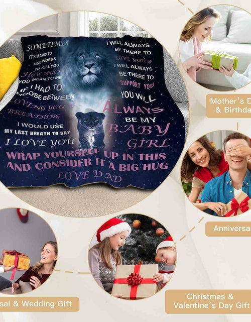 Load image into Gallery viewer, Yutrrpe Daughter Gift Blanket from Dad Lightweight Flannel for Bed &amp; Sofa 60X50
