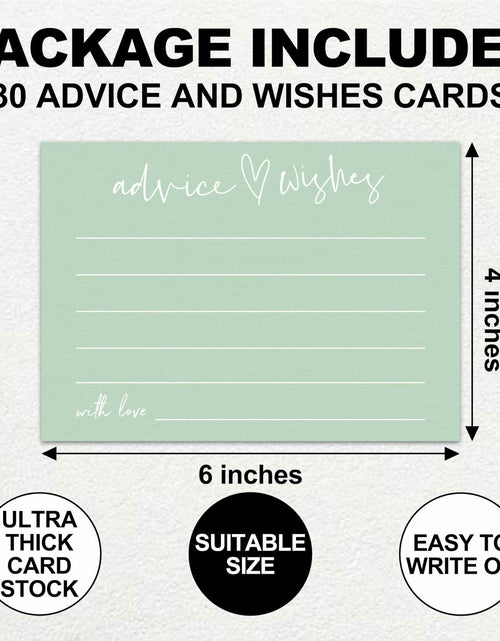 Load image into Gallery viewer, Qoamp Wedding Advice Cards 4x6 Inches 30pcs White Minimalist Bridal Shower
