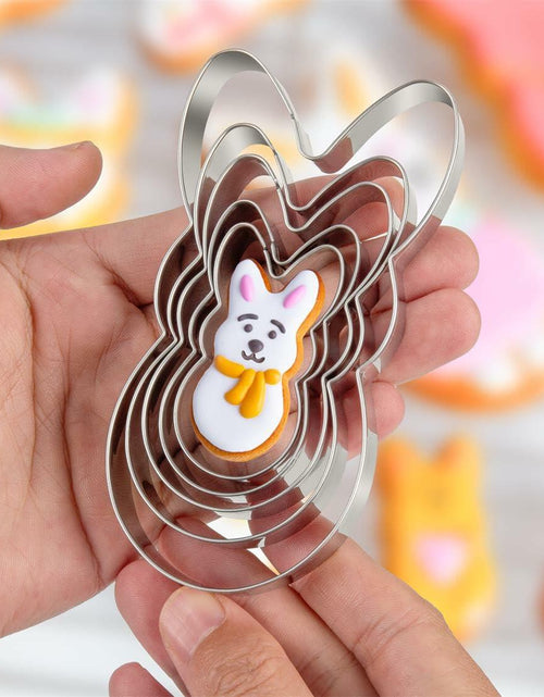 Load image into Gallery viewer, Easter Bunny Cookie Cutter Set Stainless Steel 5 Pieces Holiday Party
