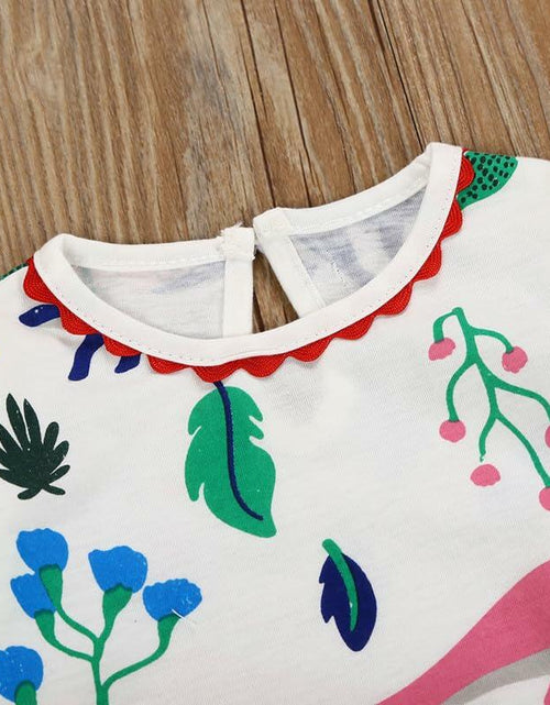Load image into Gallery viewer, Adorable Girls Toddler Long Sleeve Cotton Dress Cartoon Bird 6T
