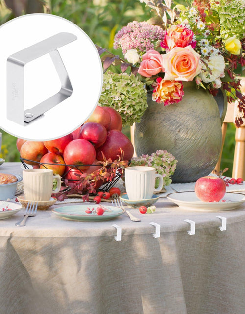 Load image into Gallery viewer, YASUOA Stainless Steel Dining Tablecloth Clips Heavy Duty 12 Pieces
