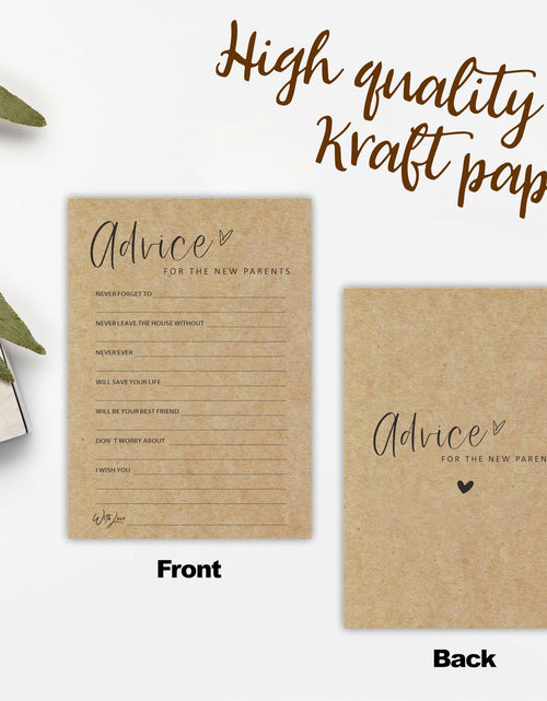 Load image into Gallery viewer, Praft Paper Baby Shower Game Cards 30 Pcs Double-Sided Fill In A06

