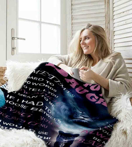 Yutrrpe Daughter Gift Blanket from Dad Lightweight Flannel for Bed & Sofa 60X50