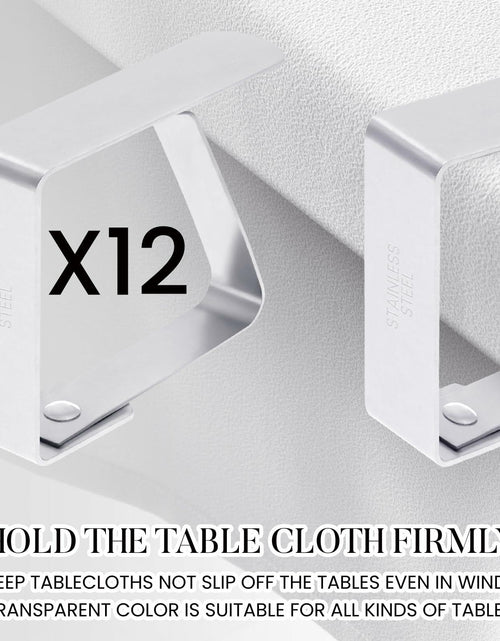 Load image into Gallery viewer, YASUOA Stainless Steel Dining Tablecloth Clips Heavy Duty 12 Pieces
