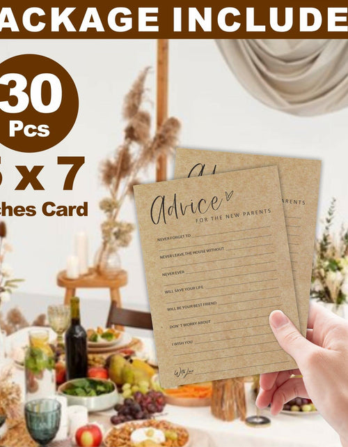 Load image into Gallery viewer, Praft Paper Baby Shower Game Cards 30 Pcs Double-Sided Fill In A06

