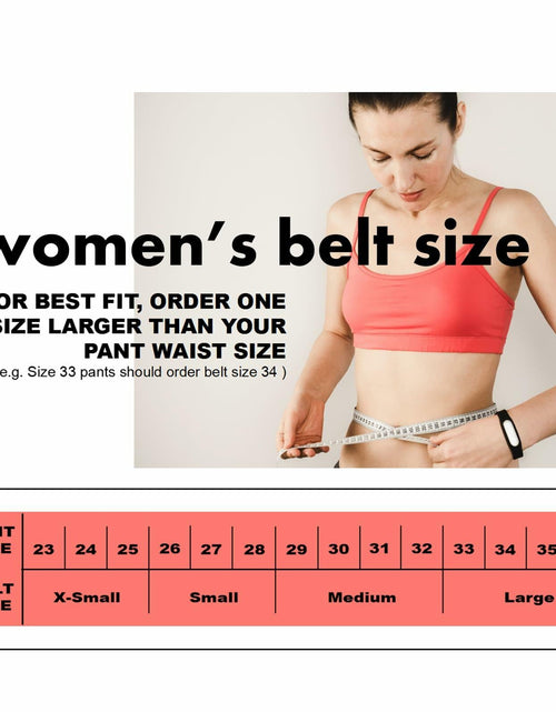 Load image into Gallery viewer, Earnda Women's Faux Leather Waist Belt Red Gold Buckle Large Size L
