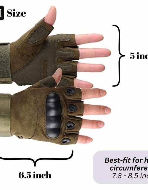 Load image into Gallery viewer, Boundless Performance Fingerless Knuckle Tactical Gloves Black
