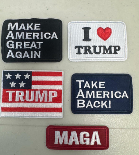5Pc Patriotic American Flag Iron On Patches Embroidered Sew On Applique