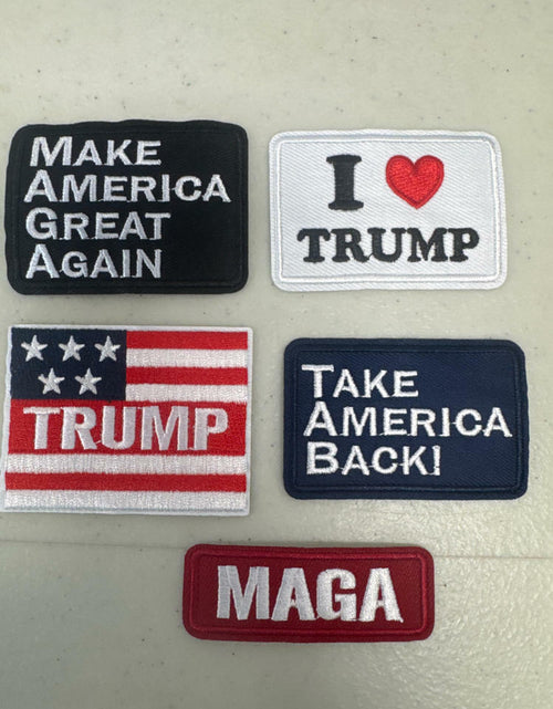 Load image into Gallery viewer, 5Pc Patriotic American Flag Iron On Patches Embroidered Sew On Applique
