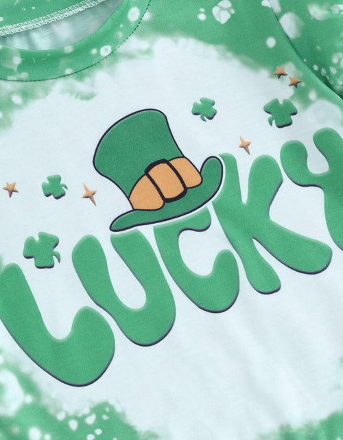 Load image into Gallery viewer, FYBITBO Toddler Baby Girl St Patricks Day Clover T Shirt Bell Bottoms 18-24M
