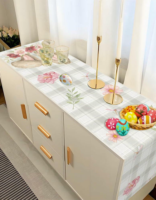 Load image into Gallery viewer, Watercolour Linen Easter Table Runner Spring Holiday Decor 13x72 Inch
