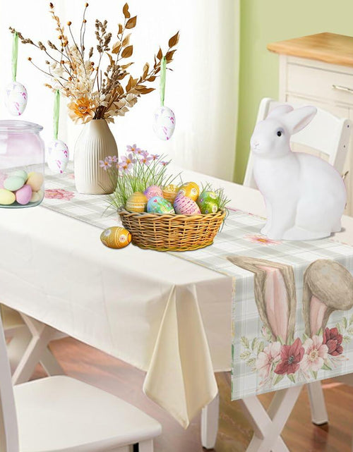Load image into Gallery viewer, Watercolour Linen Easter Table Runner Spring Holiday Decor 13x72 Inch
