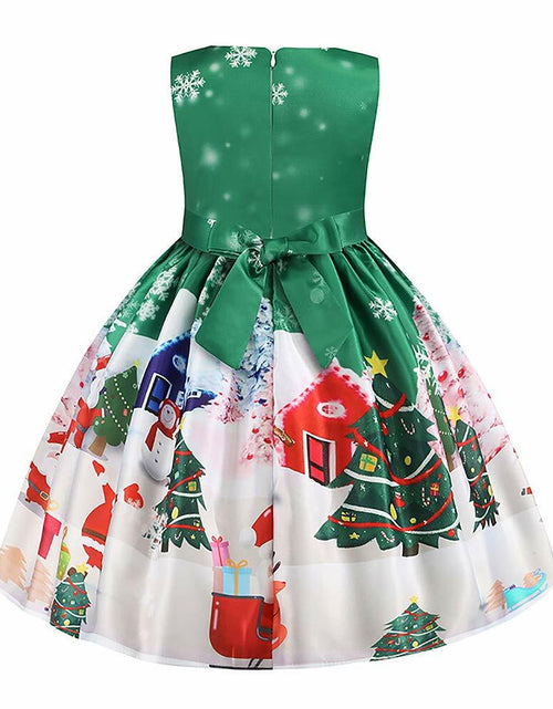 Load image into Gallery viewer, Cichic Girls Santa Christmas Dress Sleeveless Green Size 2T 3T
