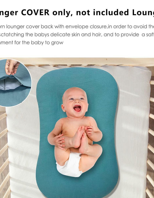 Load image into Gallery viewer, YCHWFF Muslin Baby Lounger Cover 2 Pack Organic Cotton Removable Slipcover
