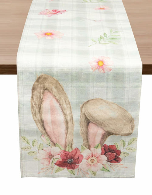 Load image into Gallery viewer, Watercolour Linen Easter Table Runner Spring Holiday Decor 13x72 Inch
