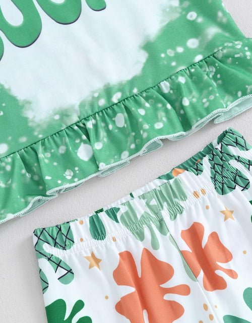 Load image into Gallery viewer, FYBITBO Toddler Baby Girl St Patricks Day Clover T Shirt Bell Bottoms 18-24M
