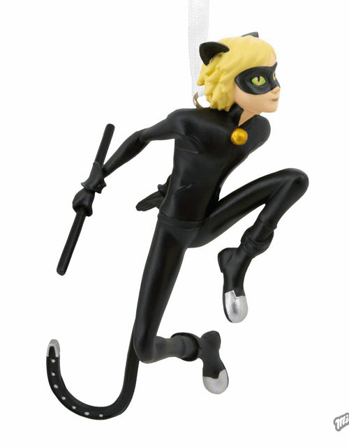 Load image into Gallery viewer, Hallmark Miraculous Cat Noir Christmas Ornament 2024 Black Bodysuit Mask
