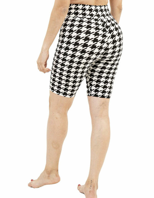 Load image into Gallery viewer, Park Women's Buttery Soft High-Waisted Biker Shorts Houndstooth Size S/M/L
