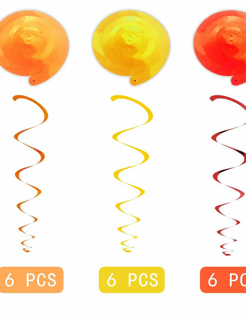 Load image into Gallery viewer, 36 PCS Thanksgiving Hanging Swirls Ceiling Streamers Turkey Pumpkin Leaves
