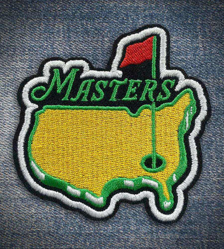 Golf Master Embroidered Patch Iron On Sew On 3 Inch for Caps Bags Hats