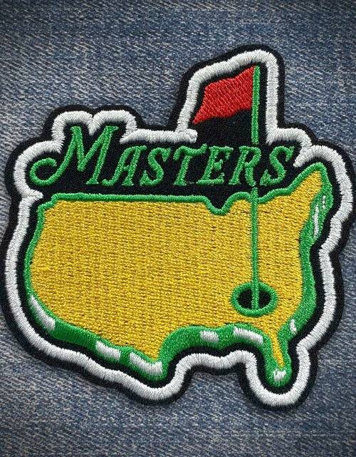 Load image into Gallery viewer, Golf Master Embroidered Patch Iron On Sew On 3 Inch for Caps Bags Hats
