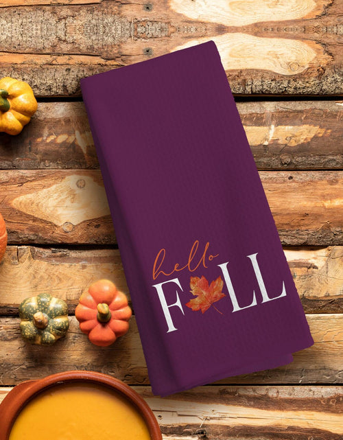 Load image into Gallery viewer, Voatok Fall Decor Towels Kitchen Bathroom Light Yellow
